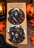 Ghost Face Car Coaster Set