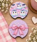 Cute Bat and Ghost Car Coaster Set